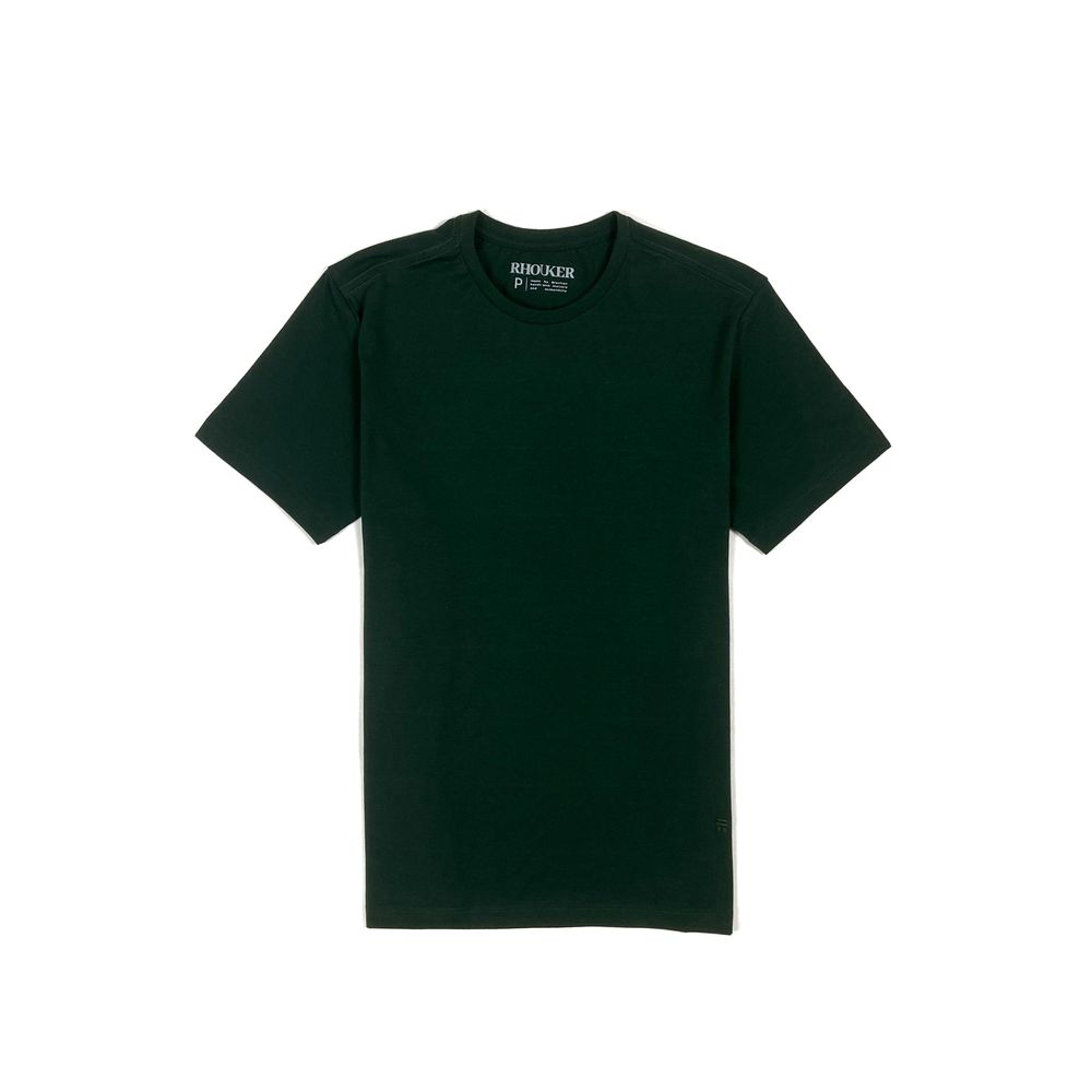CAMISETA BASIC LISA 100% ALGODÃO VERDE MUSGO RHOUK... - Rhouker