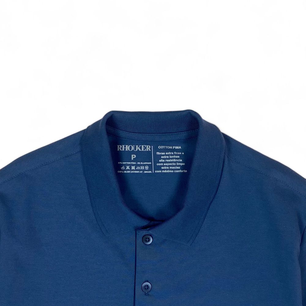 POLO PIMA PIQUET AZUL INDIGO RHOUKER