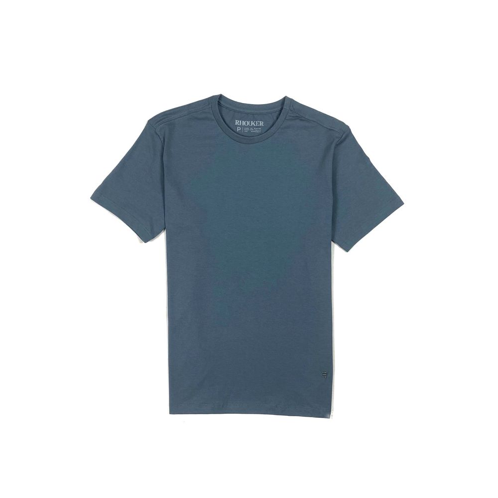CAMISETA BASIC LISA 100% ALGODÃO CINZA CHUMBO RHOU... - Rhouker