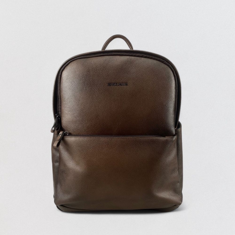 MOCHILA RHOUKER COURO CONHAQUE - Rhouker