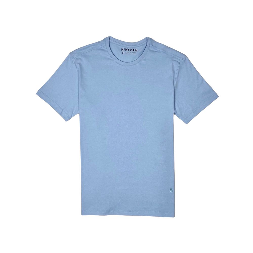 CAMISETA BASIC LISA 100% ALGODÃO AZUL CLARO RHOUKE... - Rhouker