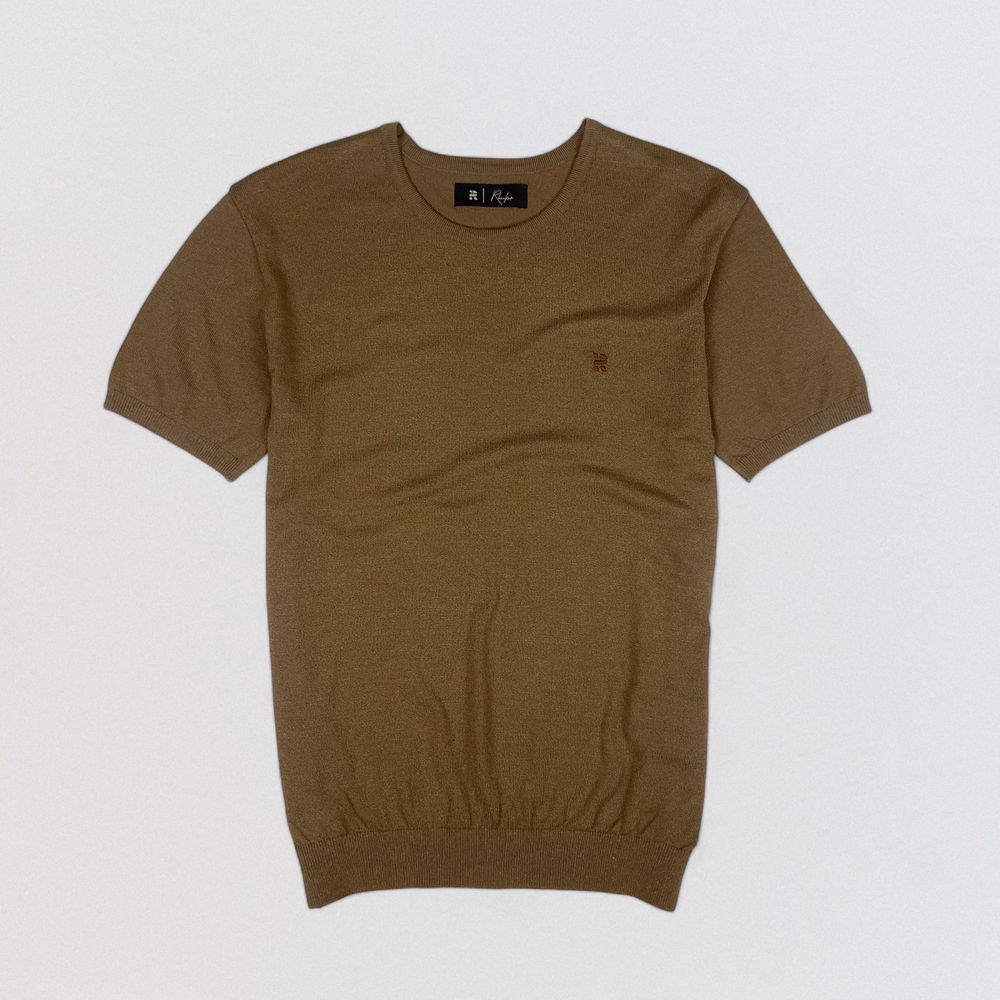 Camiseta Tricot Leve Clássica Ocre - Rhouker
