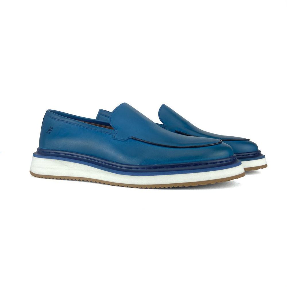 SAPATO MASCULINO COURO LOAFER AZUL - OSLO RHOUKER - Rhouker