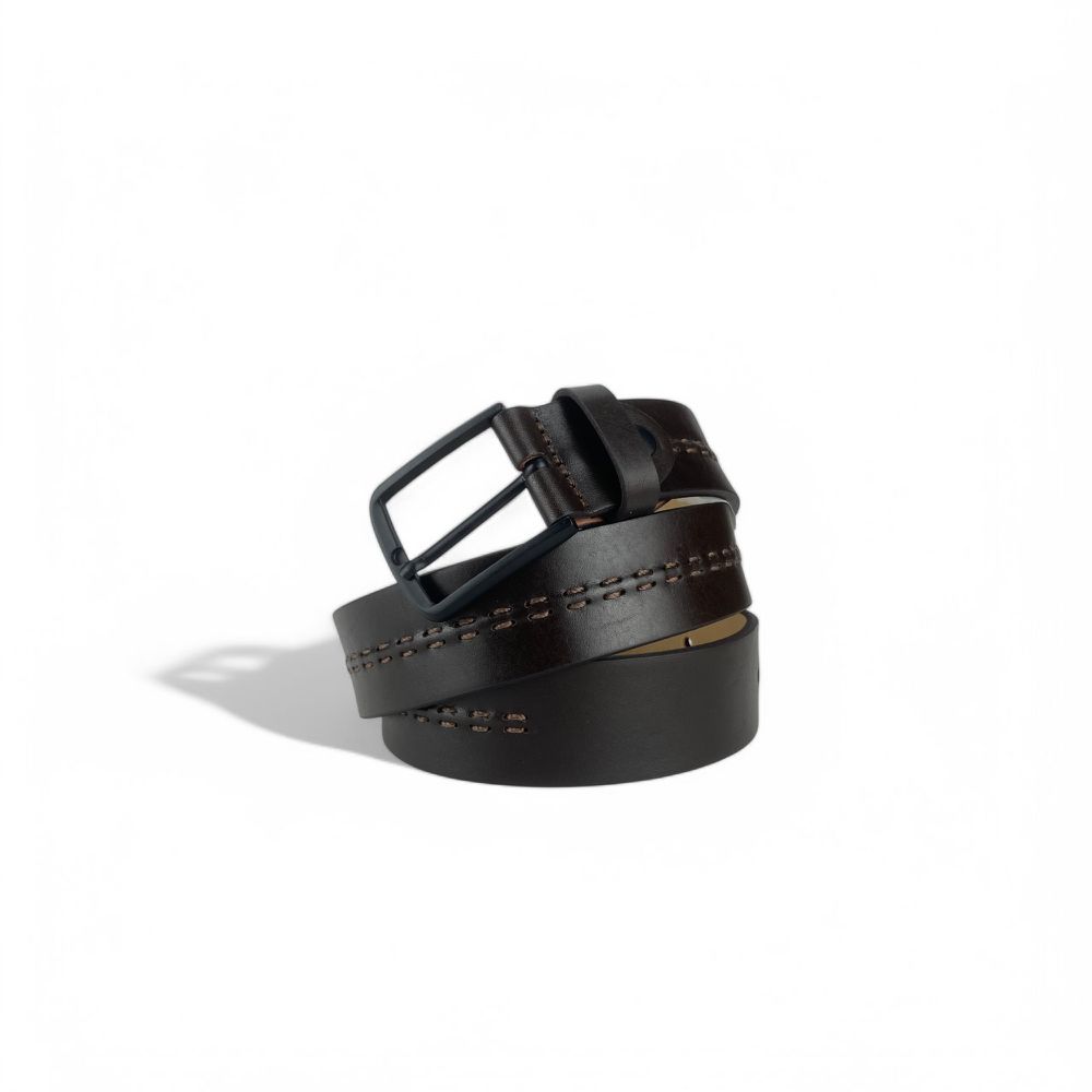 CINTO COURO CASUAL NATURALE CAFÉ 3 CM RHOUKER - Rhouker