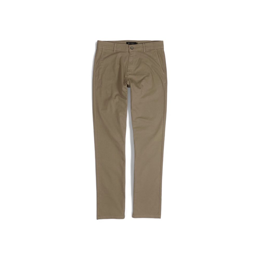 CALÇA CHINO RHOUKER SLIM FIT SARJA KAKI 100% ALGOD... - Rhouker