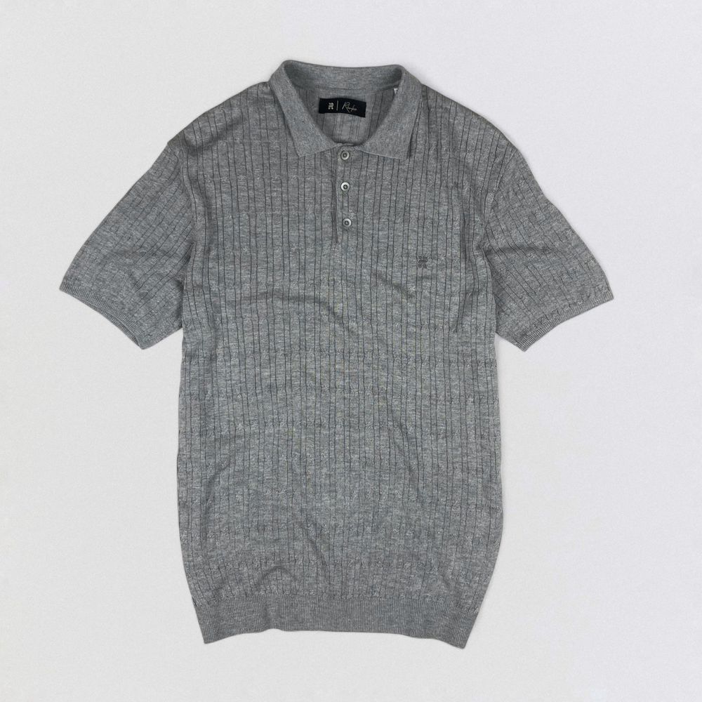 POLO TRICOT LEVE PONTO CORRENTE CINZA MESCLA - Rhouker