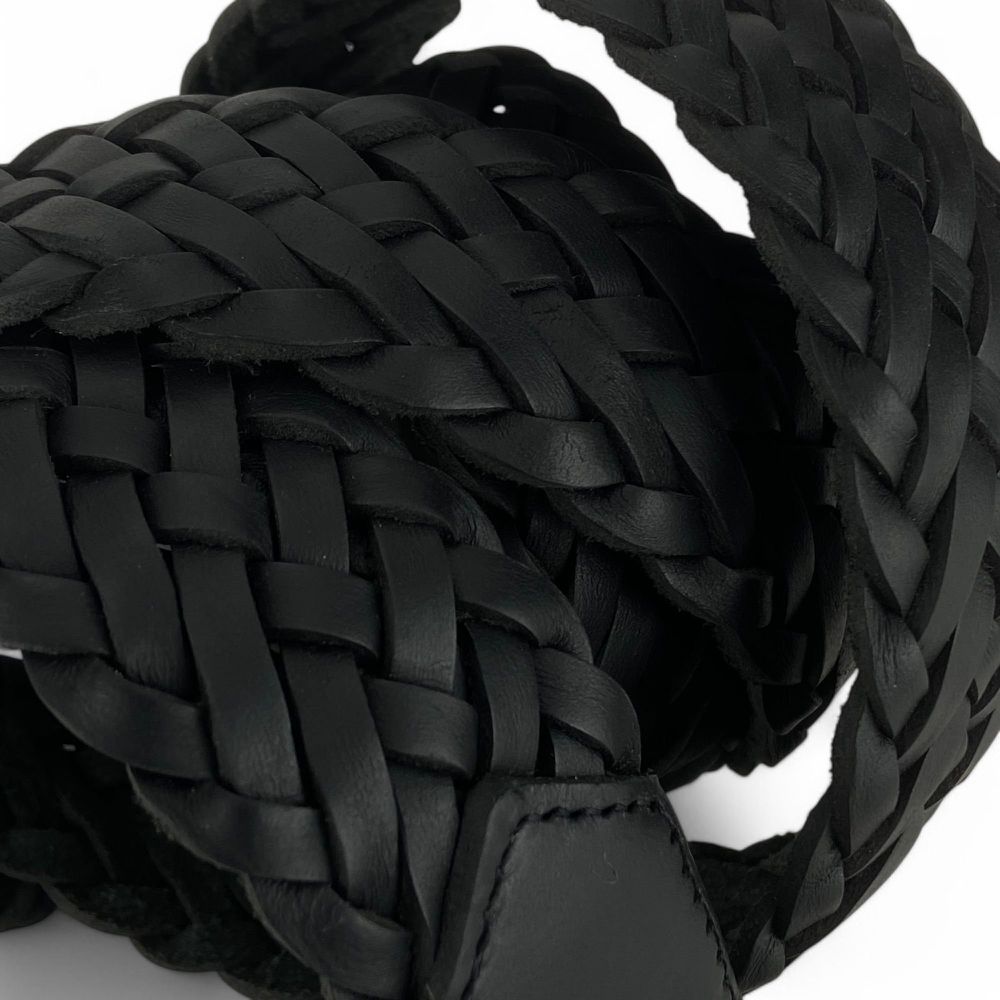 CINTO COURO TRESSE CLÁSSICO PRETO 4CM RHOUKER - Rhouker