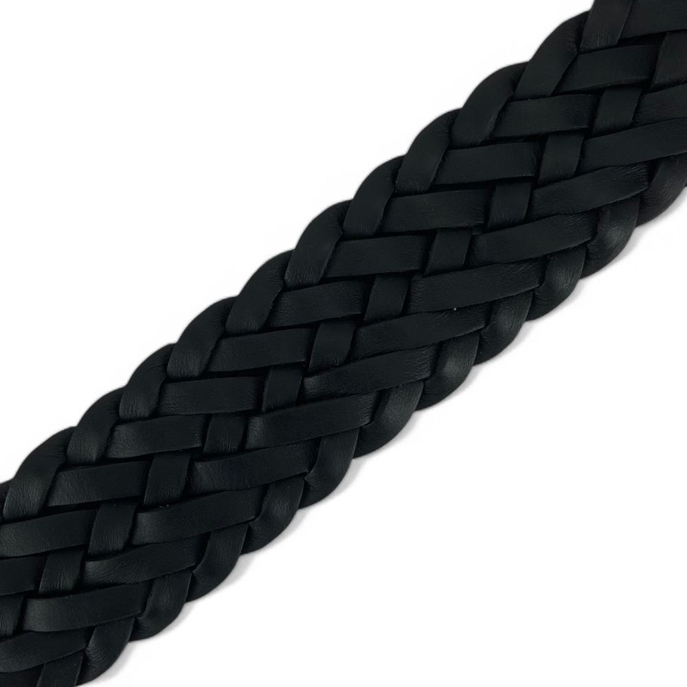 CINTO COURO TRESSÊ CLÁSSICO PRETO 4CM RHOUKER - Rhouker