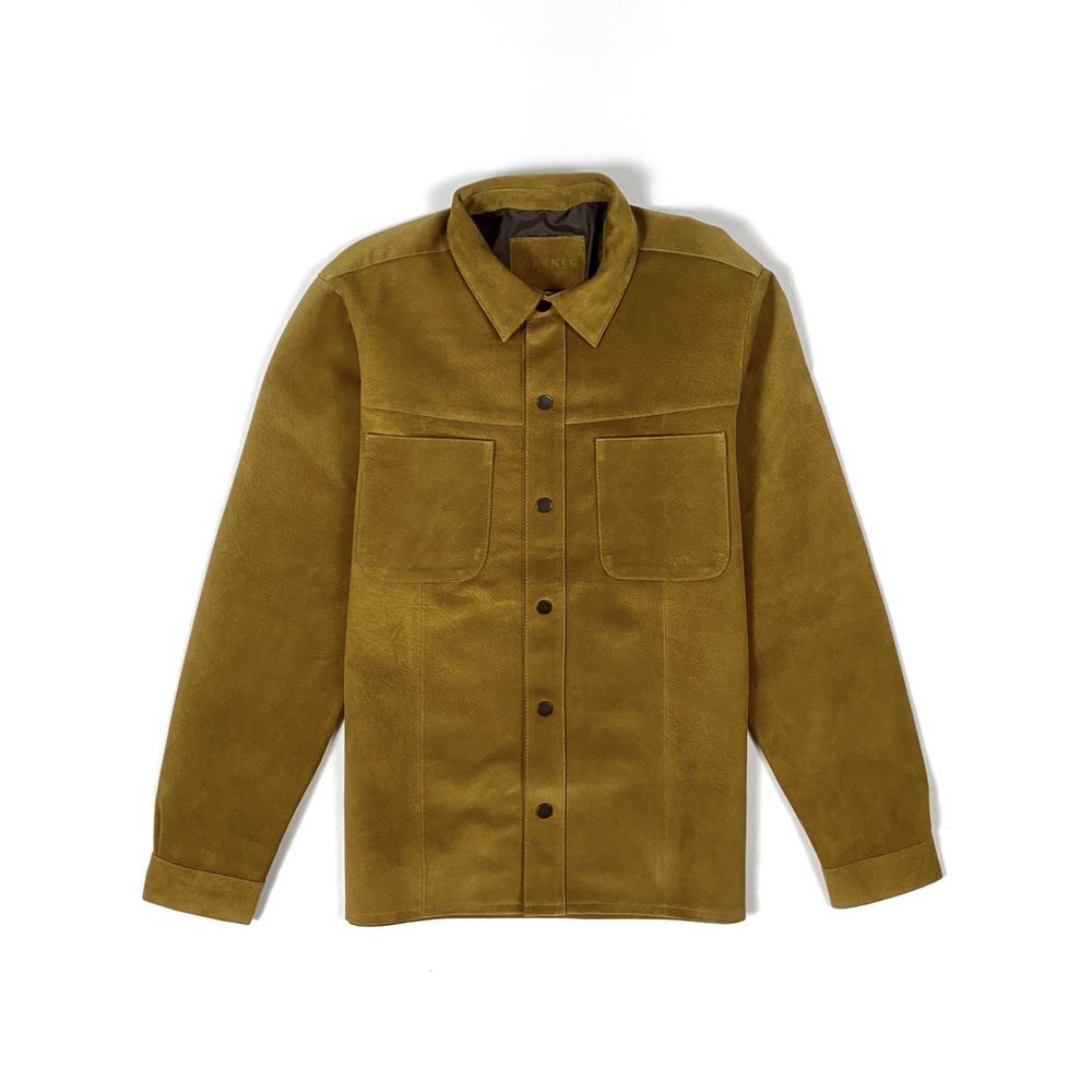 JAQUETA COURO CARAMELO ESTILO CAMISA RHOUKER - Rhouker