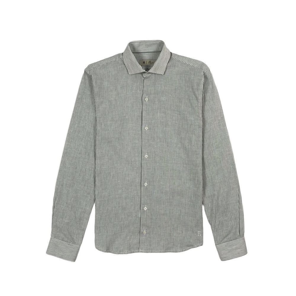 CAMISA SLIM ML CINZA LISTRADO RHOUKER - Rhouker