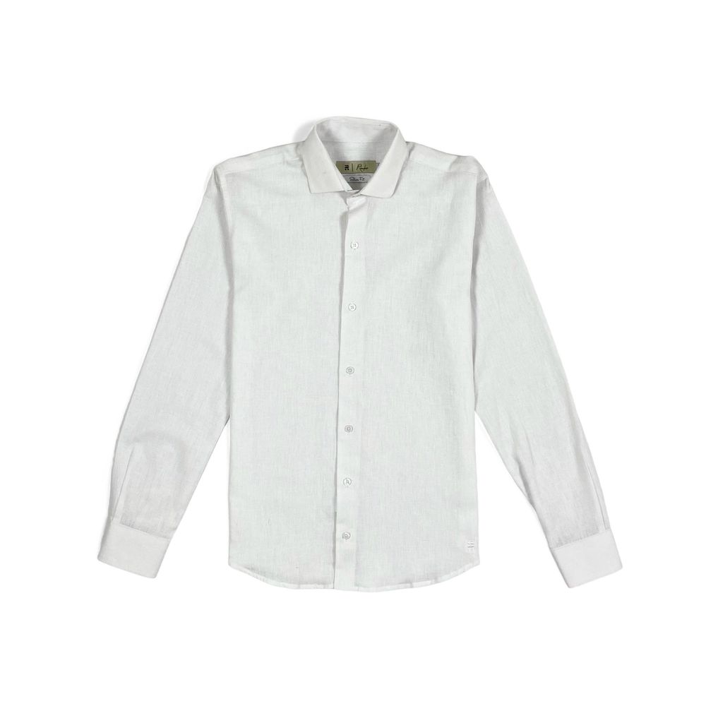CAMISA LINHO|ALGODÃO BRANCO RHOUKER SLIM ML - Rhouker