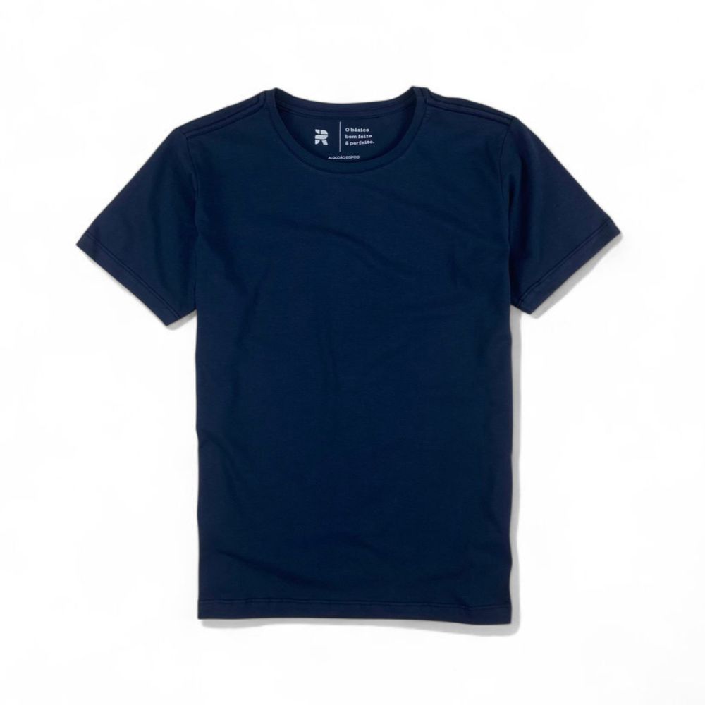 Camiseta Basic Algodão Egípcio Rhouker Azul Marinh... - Rhouker