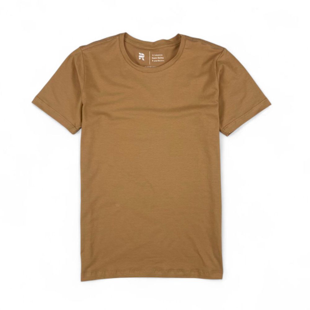 Camiseta Basic Algodão Egípcio Rhouker Bege - Rhouker