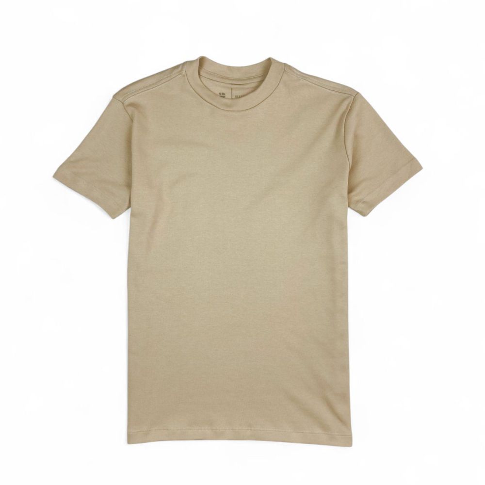 Camiseta Bege Rhouker Gola Média em Suedini Egípci... - Rhouker