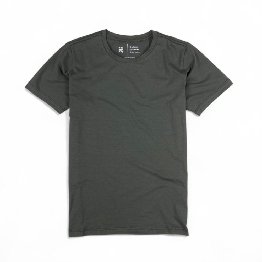 Camiseta Basic Algodão Egípcio Rhouker Chumbo - Rhouker