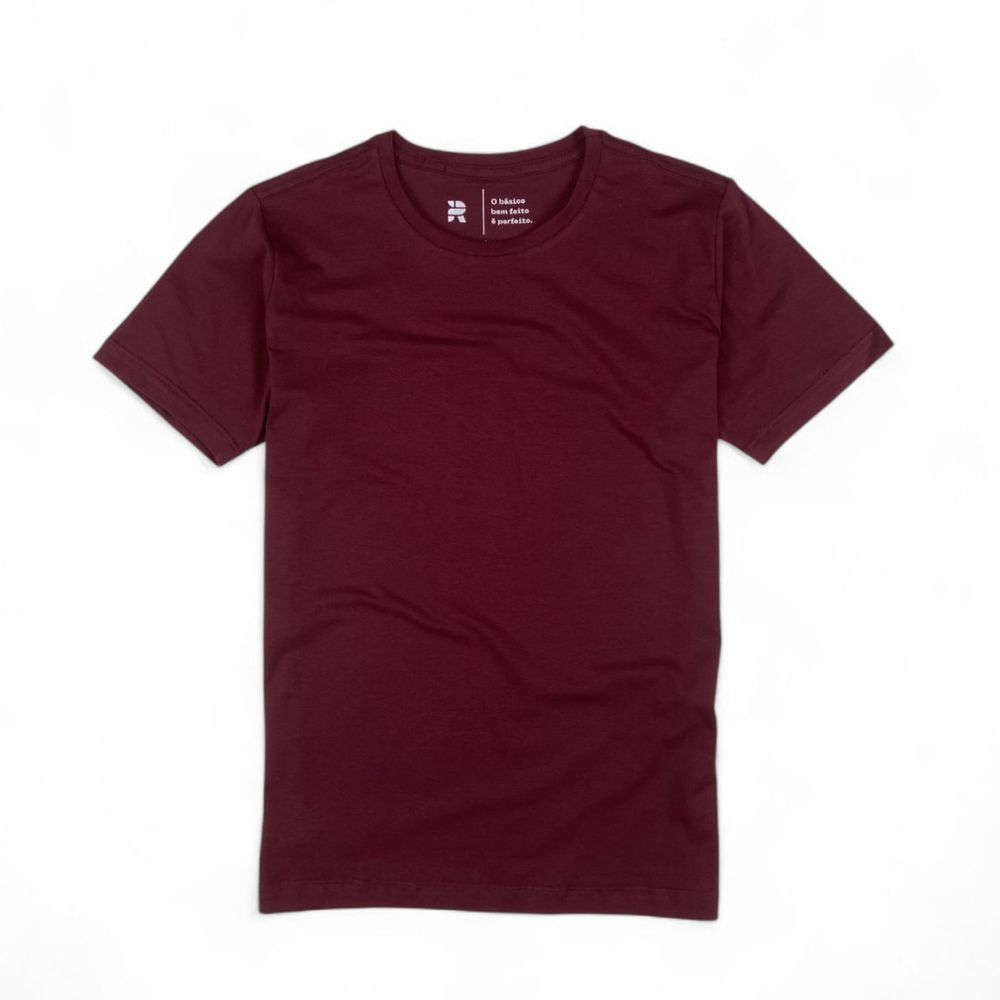 Camiseta Basic Algodão Egípcio Rhouker Bordô - Rhouker