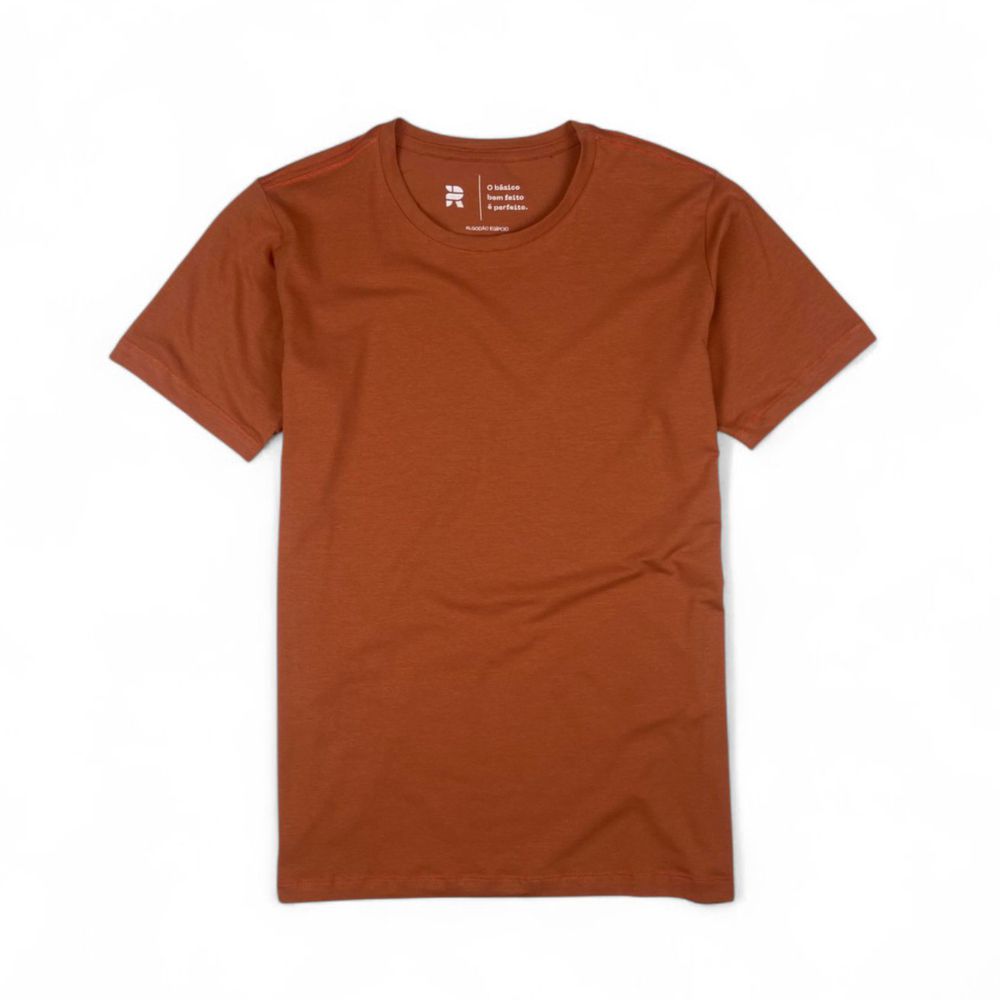 Camiseta Basic Algodão Egípcio Rhouker Terracota - Rhouker