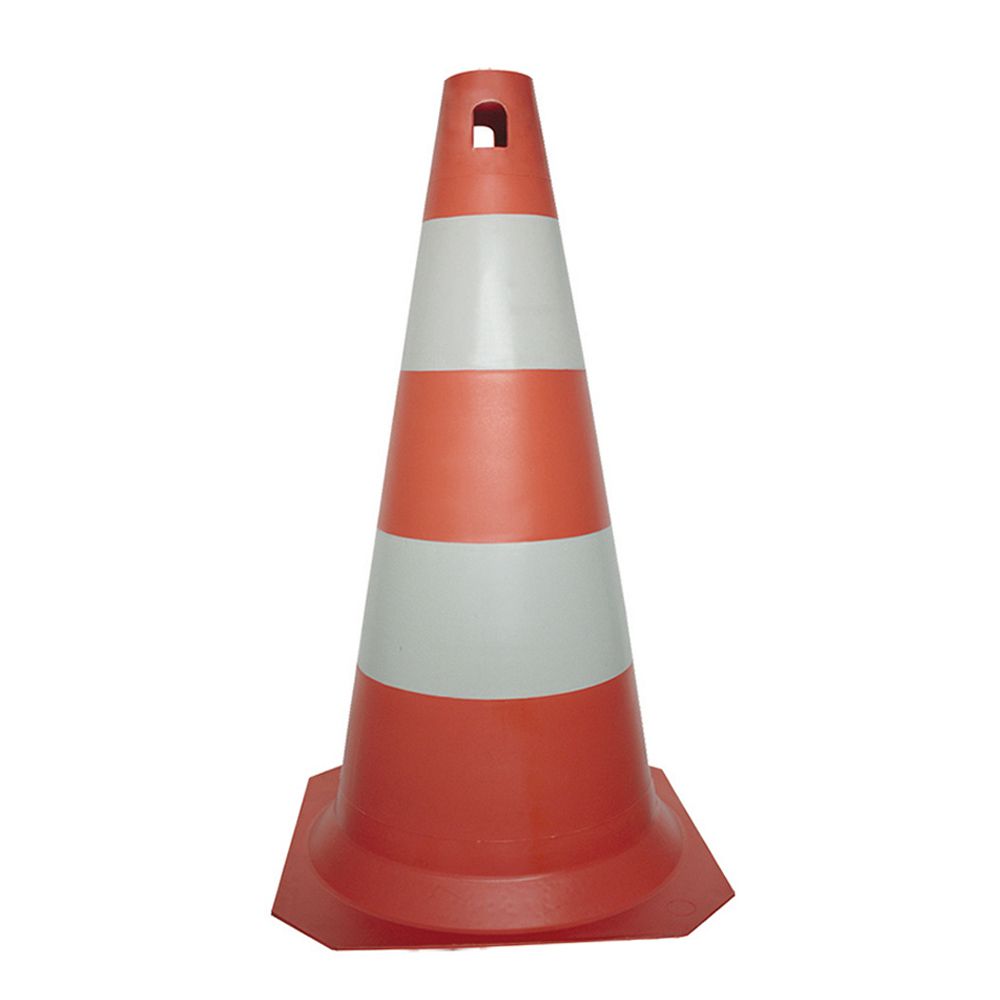 Cone Rígido PLT 75cm de altura PPS 04 PROTEPLUS Laranja e Branco - Ritec Máquinas e Ferramentas