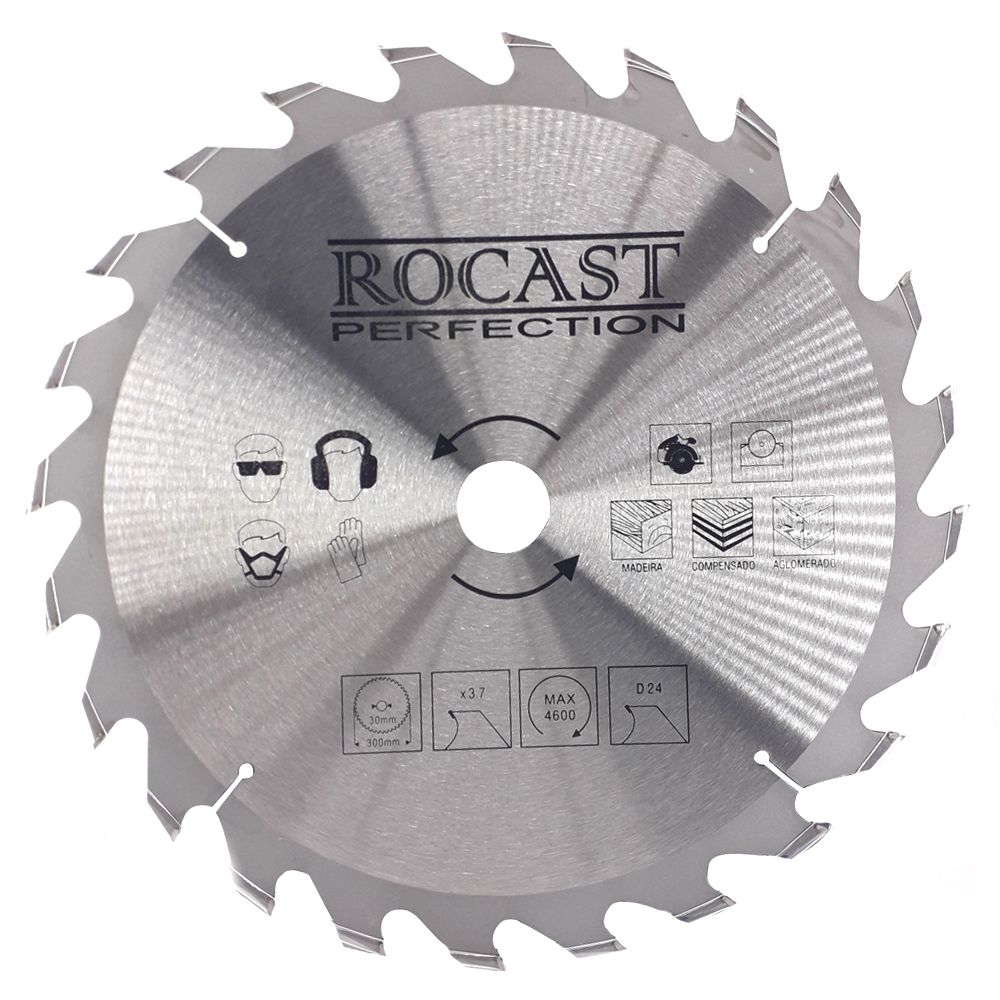 Serra Circular Pastilha Metal Duro Madeira MD 10pol x 24 dentes 35,0008 ROCAST