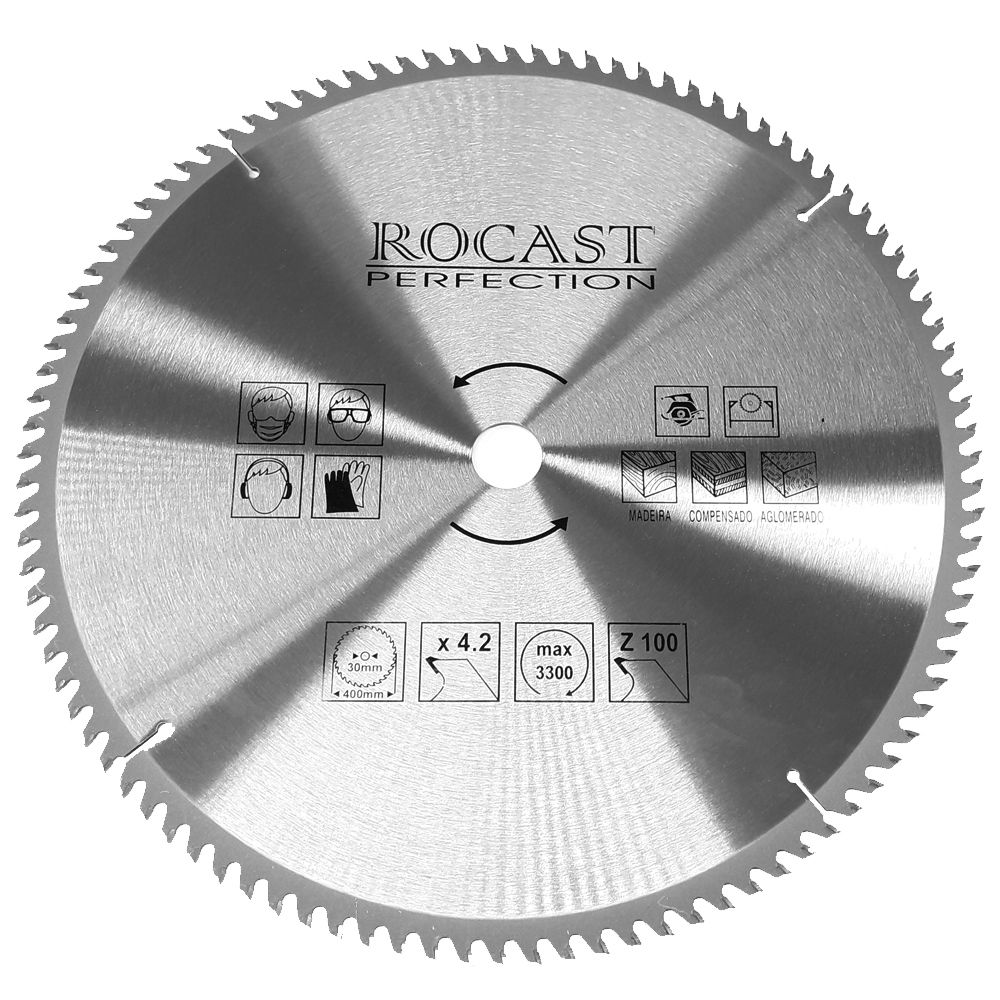 Serra Circular Pastilha Metal Duro Madeira MD 16pol x 100 dentes 35,0022 ROCAST