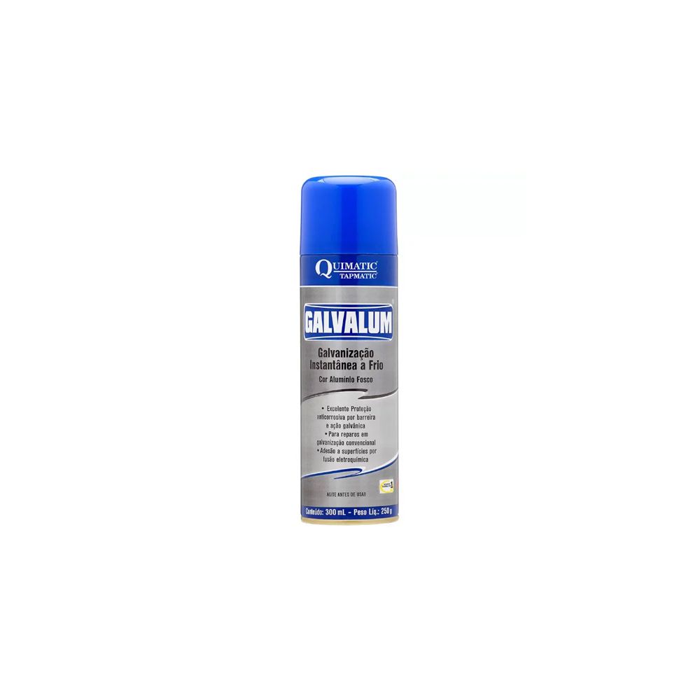 Galvalum Galvanização Aluminizada a Frio em Spray 300mL DN1 - Quimatic Tapmatic - Ritec Máquinas e Ferramentas