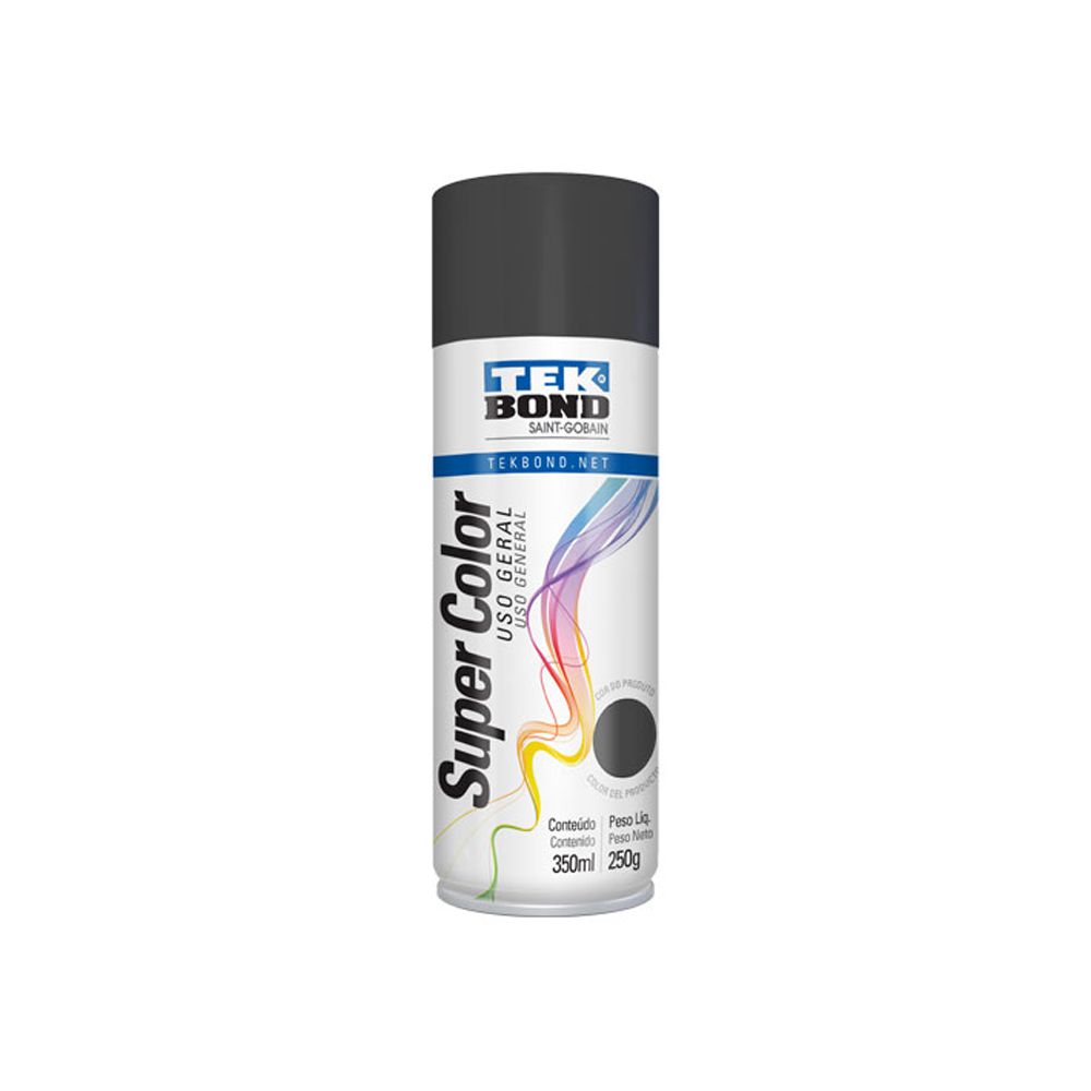 Tinta Spray Supercolor Grafite 350 ml - Tekbond - Ritec Máquinas e Ferramentas