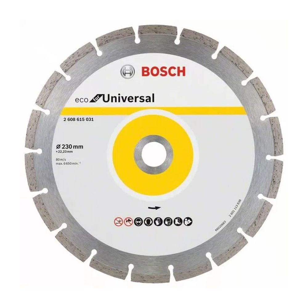 Disco Diamantado Segmentado Bosch ECO For Universal 230 x 22,23x2,6x7mm - Ritec Máquinas e Ferramentas