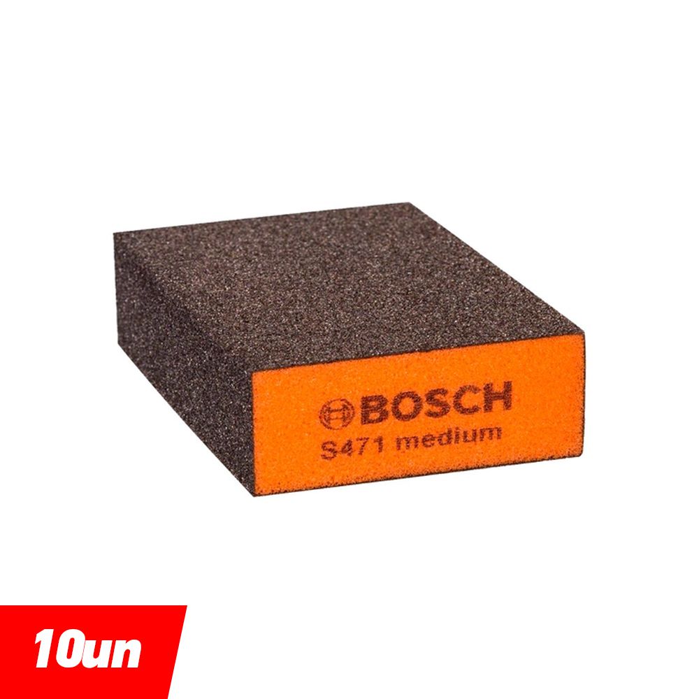 Espuma Abrasiva Bosch Best for Flat Edge; 69x26x97mm Medium (10 Unidades) - BOSCH - Ritec Máquinas e Ferramentas