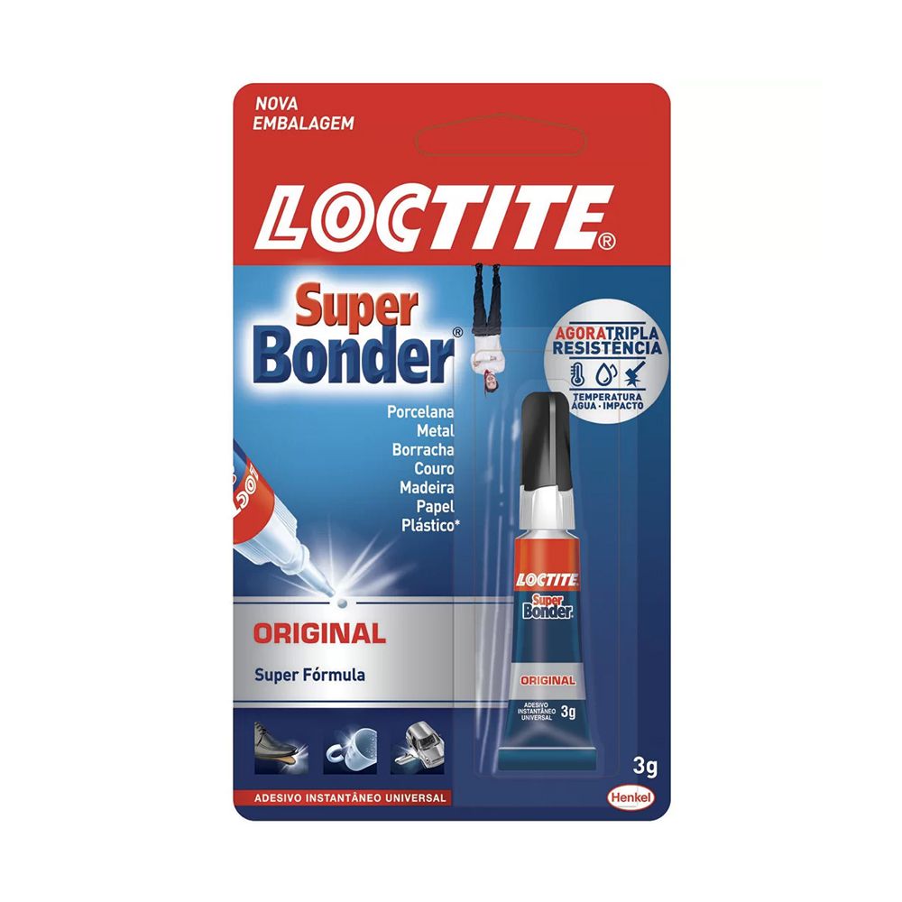 Adesivo Instantâneo Super Bonder Original 3g - Loctite - Ritec Máquinas e Ferramentas