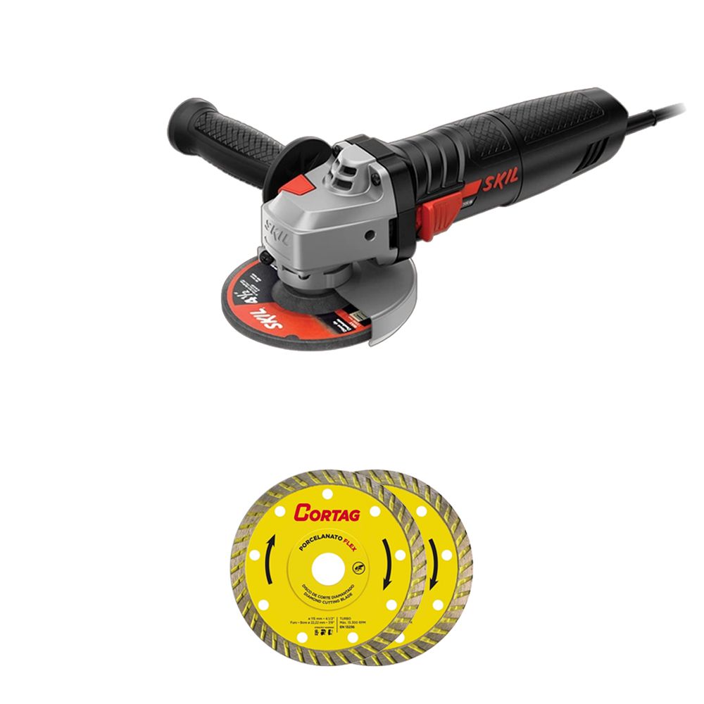 Esmerilhadeira 4.1/2'' 9002 700W 127V + 2 Discos - Skil - Ritec Máquinas e Ferramentas