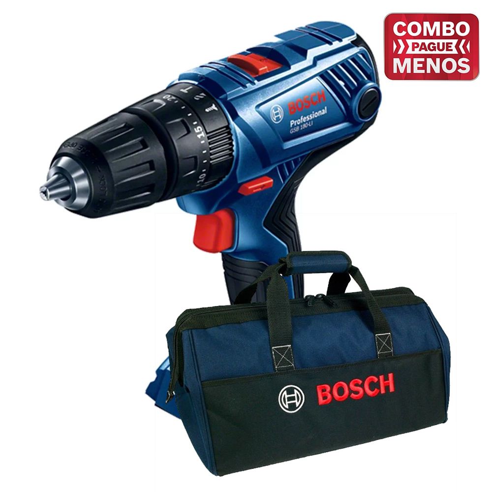 Kit Bosch Furadeira/Parafusadeira GSB 180-LI + Bolsa - Bosch