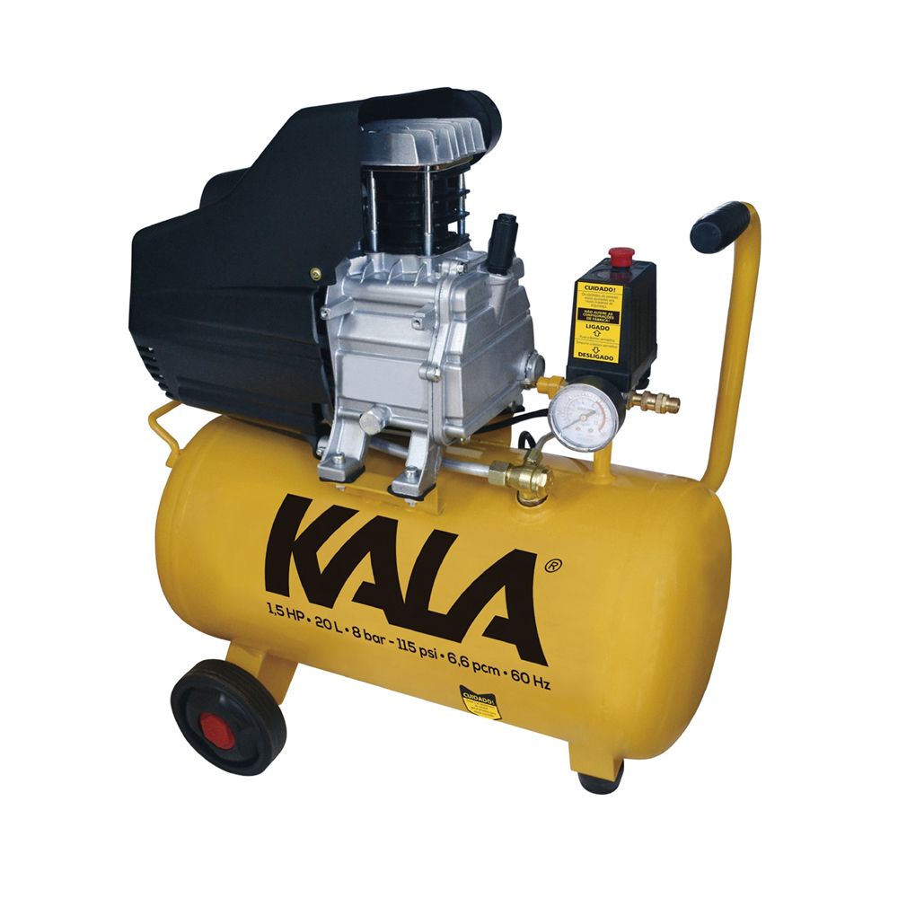 Compressor de Ar 20 L, 1.5HP (6,6PCM) 127V - Kala - Ritec Máquinas e Ferramentas