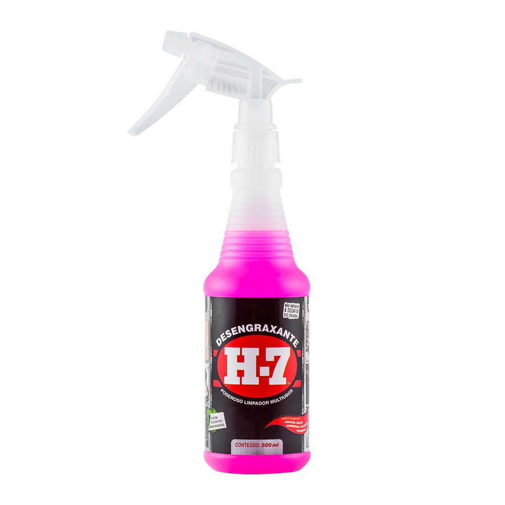 Desengraxante Removedor Multiuso H-7 (500 mL) Spray com Gatilho - H7 - Ritec Máquinas e Ferramentas