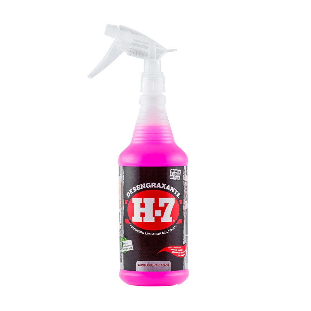 Desengraxante Removedor Multiuso H-7 (1 L) Spray com Gatilho - H7 - Ritec Máquinas e Ferramentas
