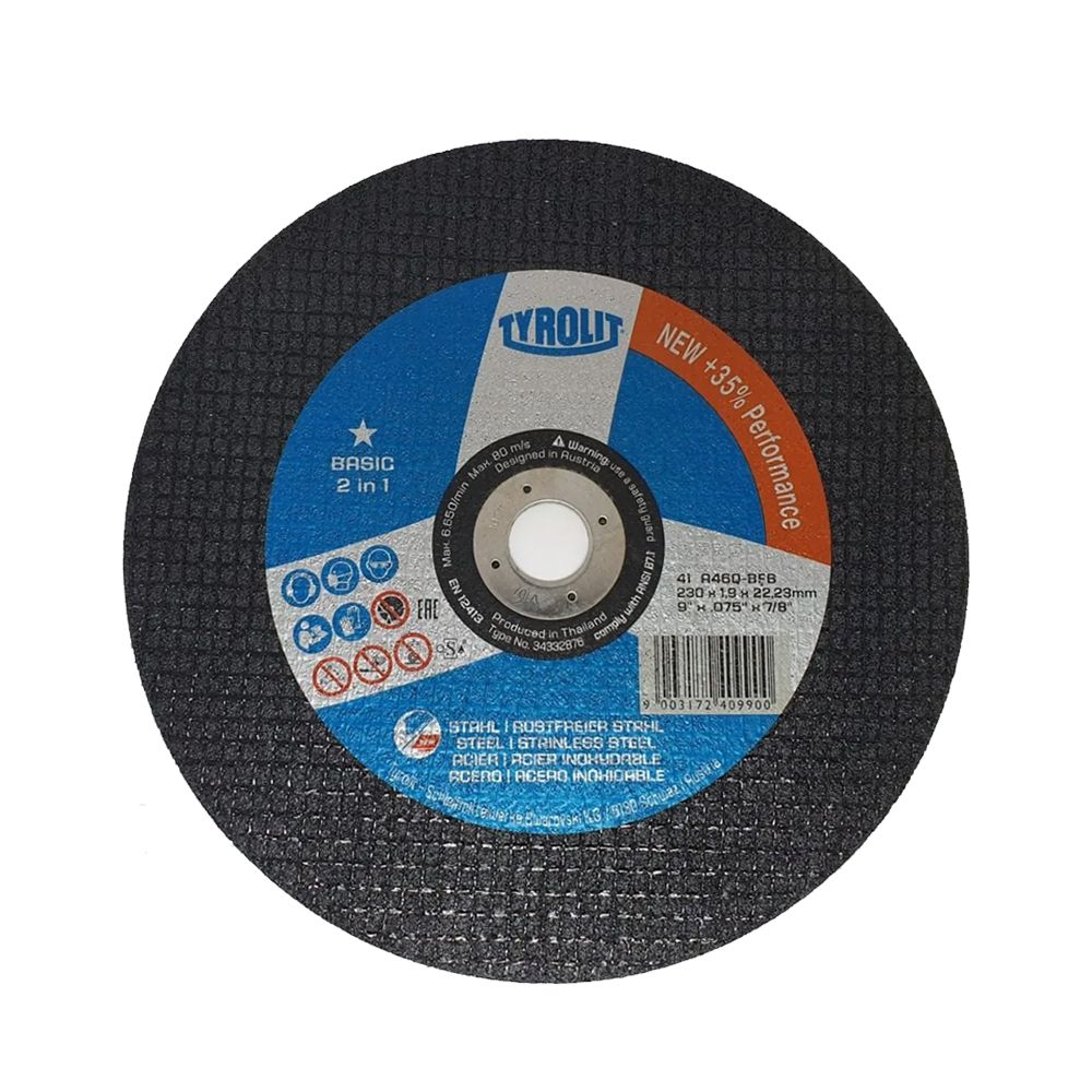 Disco de Corte Deep Cut 9" x 1.9 x 7/8" Basic 2IN1 - 34332876 - TYROLIT