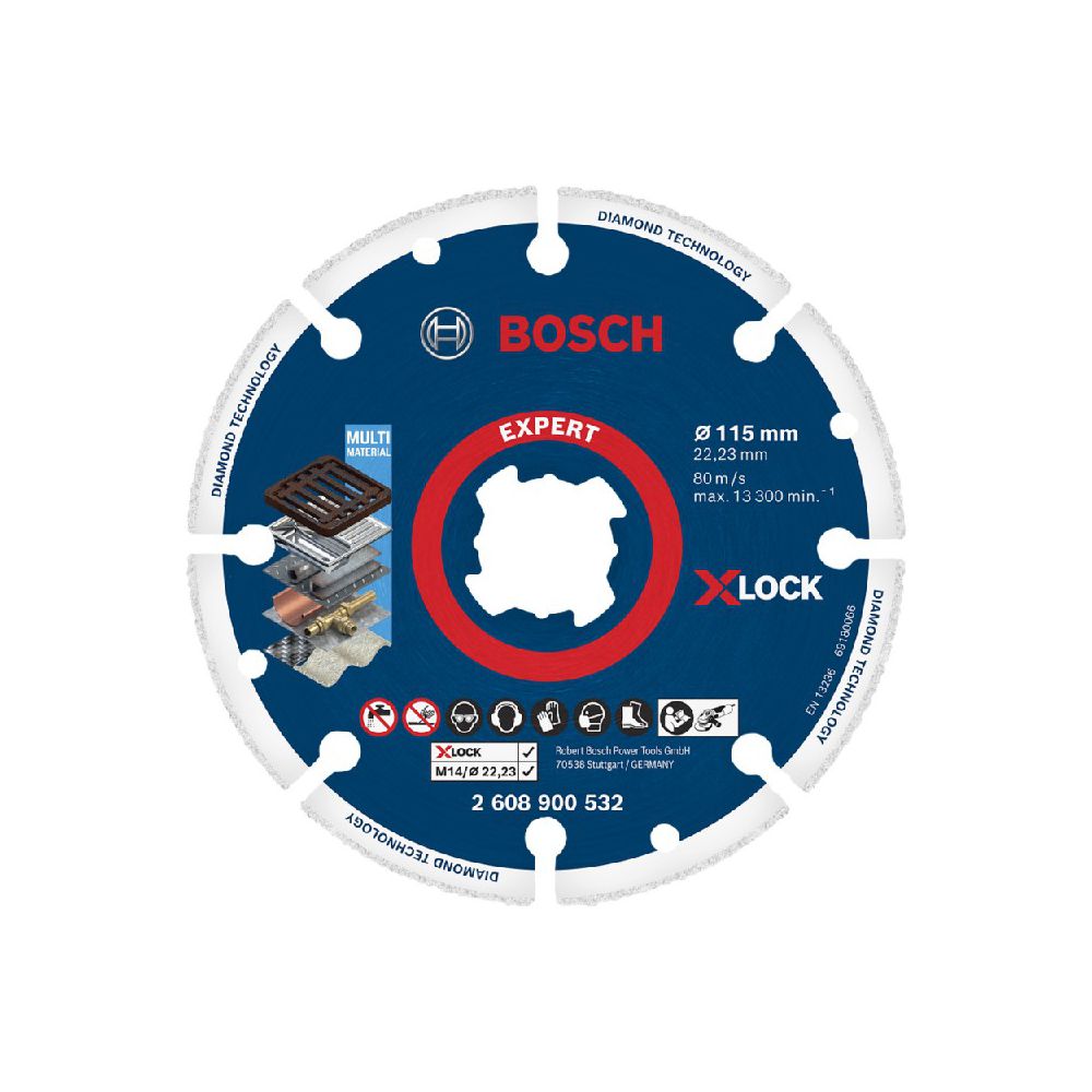 Disco diamantado para metal Bosch X-Lock 115mm - Ritec Máquinas e Ferramentas
