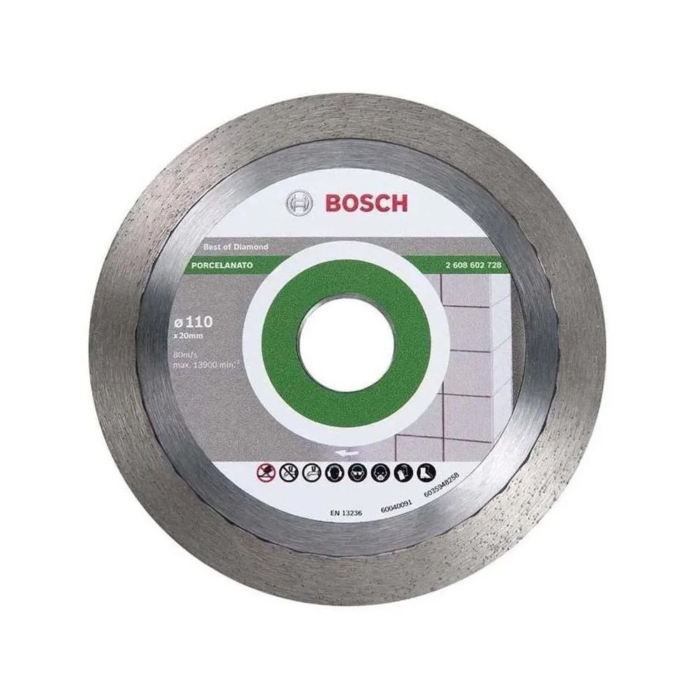 Disco Diamantado Liso Best Porcellanato 110mm - Bosch - Ritec Máquinas e Ferramentas