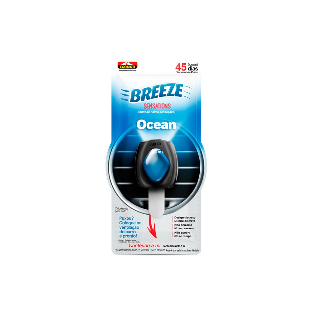 Odorizante Breeze Sensations Ocean 5 mL - Proauto - Ritec Máquinas e Ferramentas