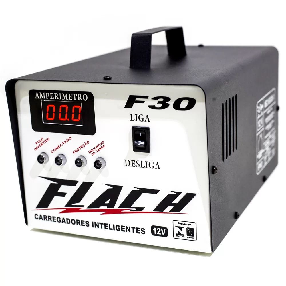 Carregador Inteligente de Bateria 30A-12V Bivolt F30 - Flach - Ritec Máquinas e Ferramentas