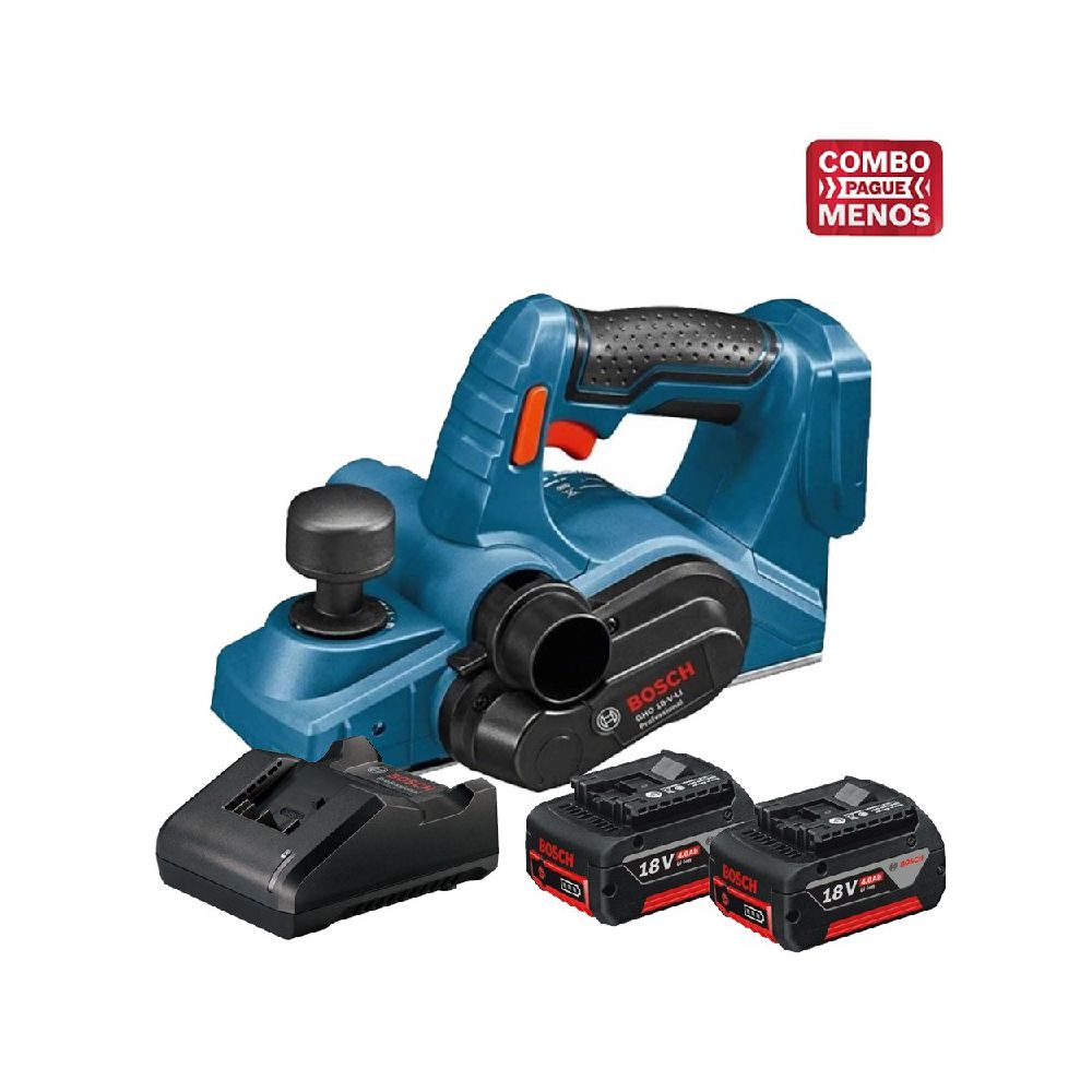 Kit Bosch Plaina GHO 18V-LI + 2 Baterias 18V - Bosch