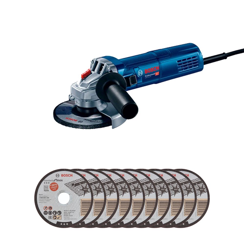 Esmerilhadeira 5'' GWS 9-125 900W 220V + 10 Discos - Bosch