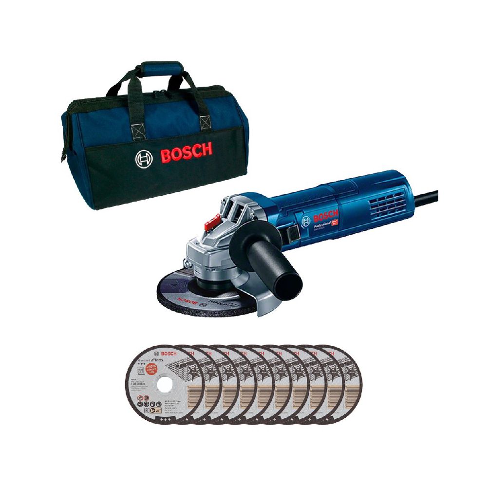 Esmerilhadeira 5'' GWS 9-125 900W 220V + 10 Discos e Bolsa - Bosch - Ritec Máquinas e Ferramentas