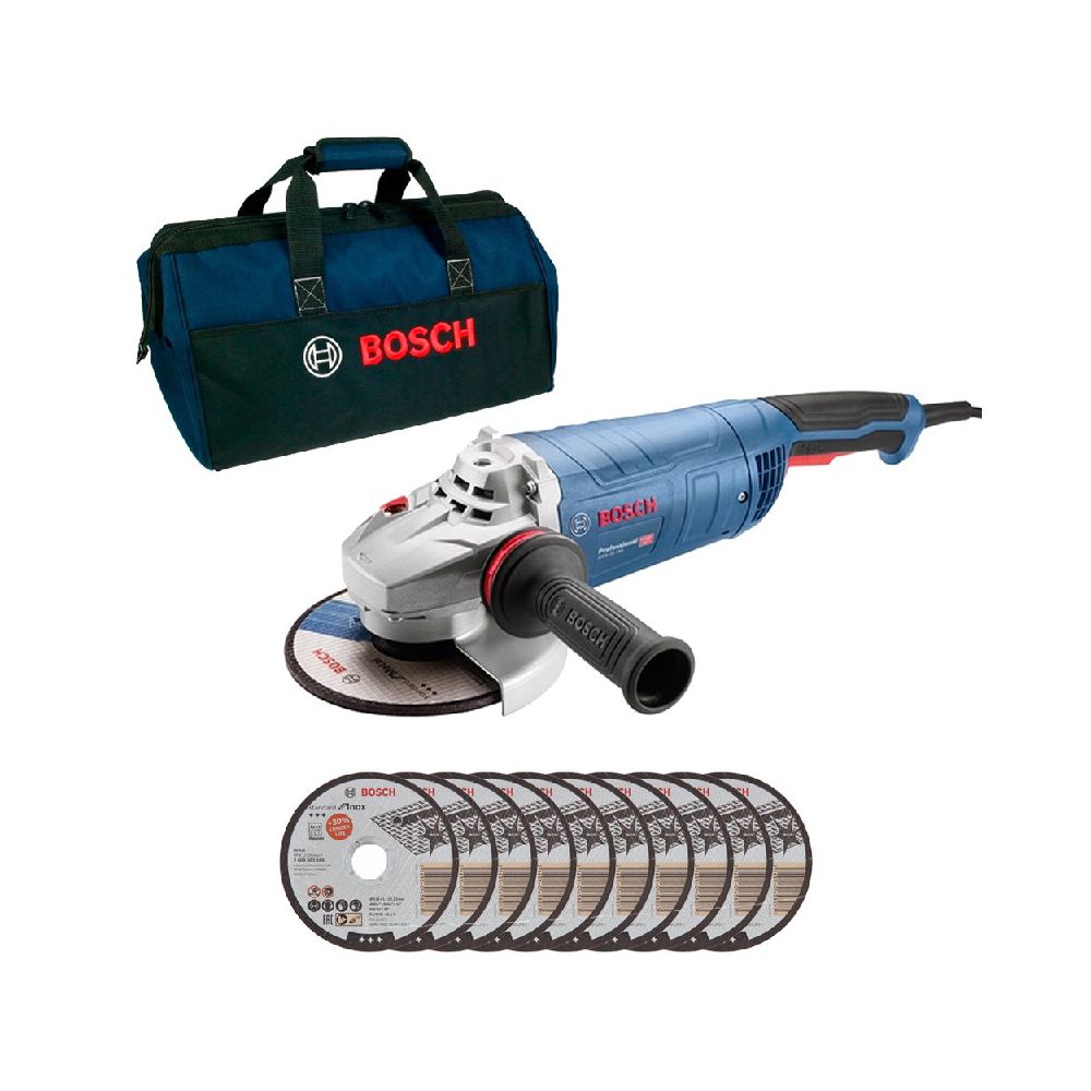 Esmerilhadeira 7'' GWS 25-180 2500W 220V + 10 Discos e Bolsa - Bosch