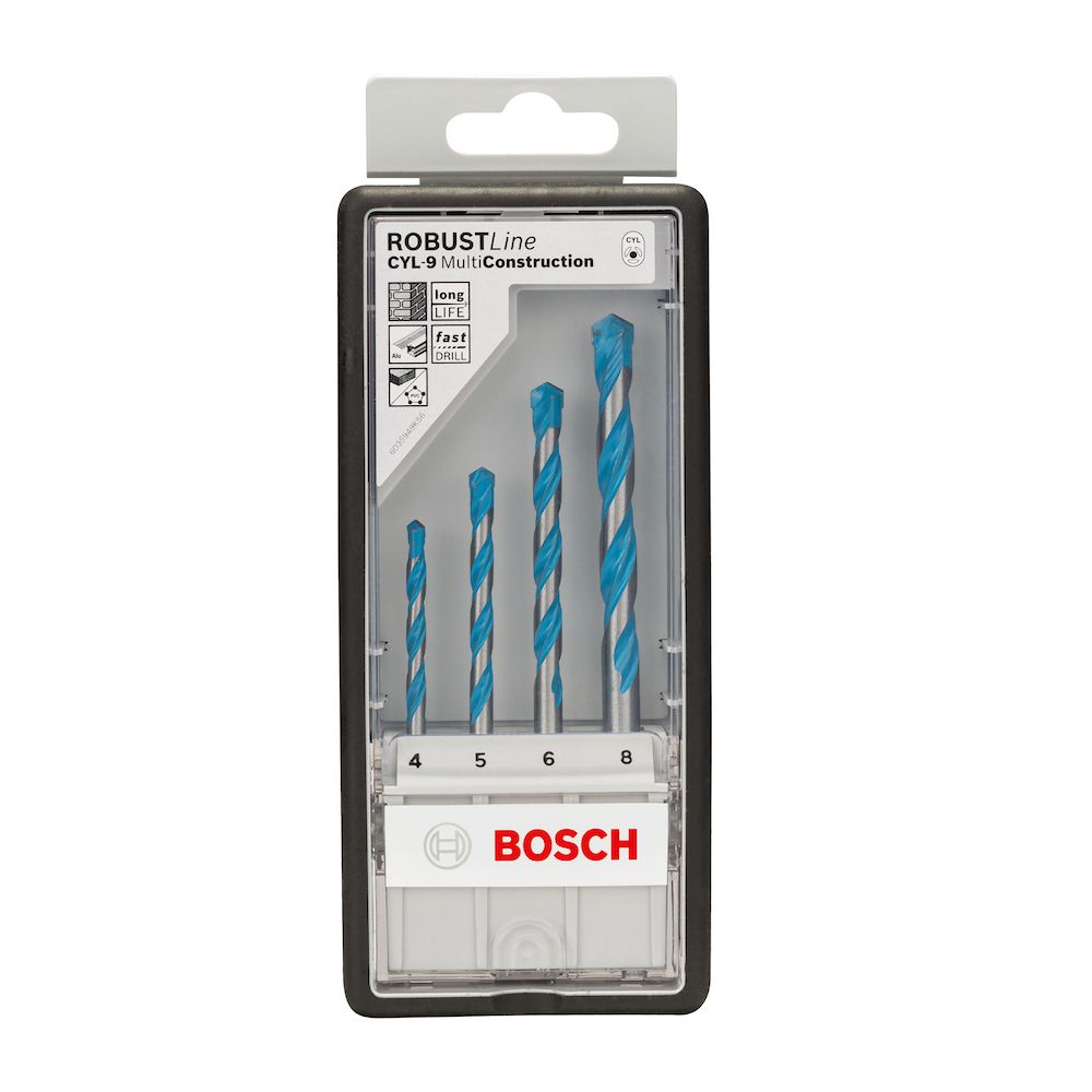 Jogo brocas Bosch CYL-9 Multimaterial Ø 4-5-6-8 mm 4 peças - Ritec Máquinas e Ferramentas