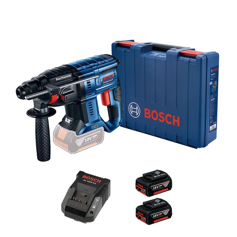 Martelete rompedor Bosch GBH 180-LI Brushless 18V 2 baterias em maleta - Ritec Máquinas e Ferramentas