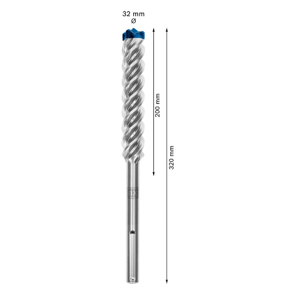 Broca para concreto Bosch EXPERT SDS Max-8X Diâmetro32 x 200 x 320