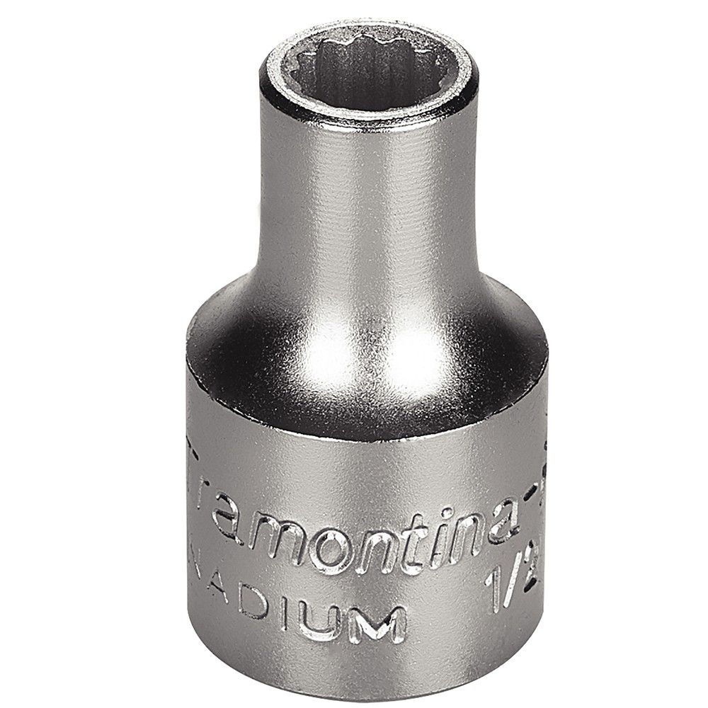 Soquete Estriado em Aço Cromo Vanádio 8 mm - Encaixe 1/2'' Tramontina PRO