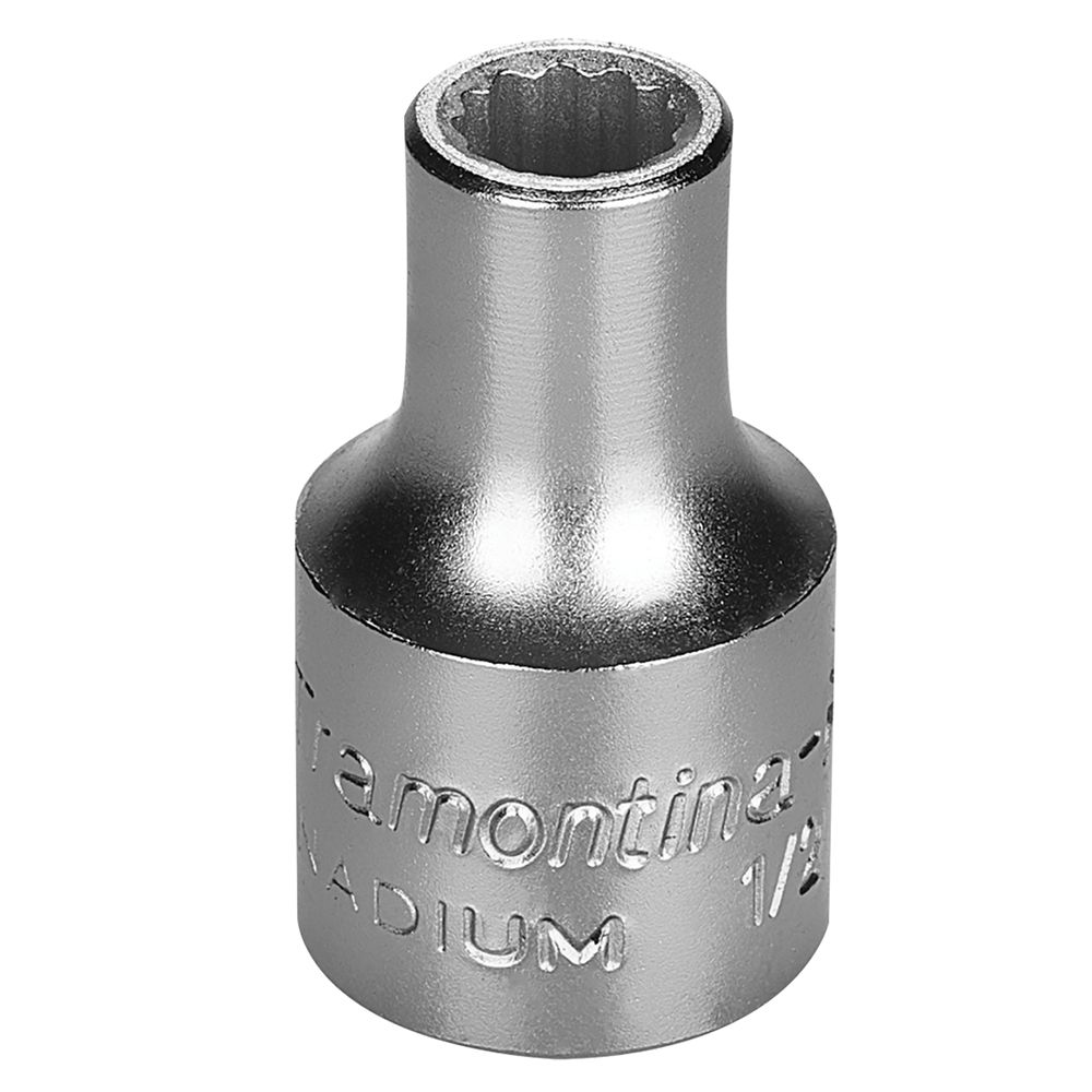 Soquete Estriado em Aço Cromo Vanádio 9 mm - Encaixe 1/2'' Tramontina PRO - Ritec Máquinas e Ferramentas