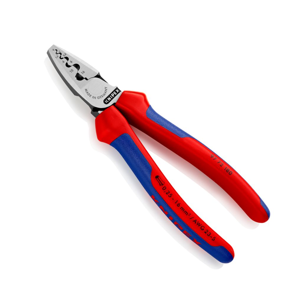 Alicate de Cravar Para Terminais de Cabo 97 72 180 - Knipex - Ritec Máquinas e Ferramentas