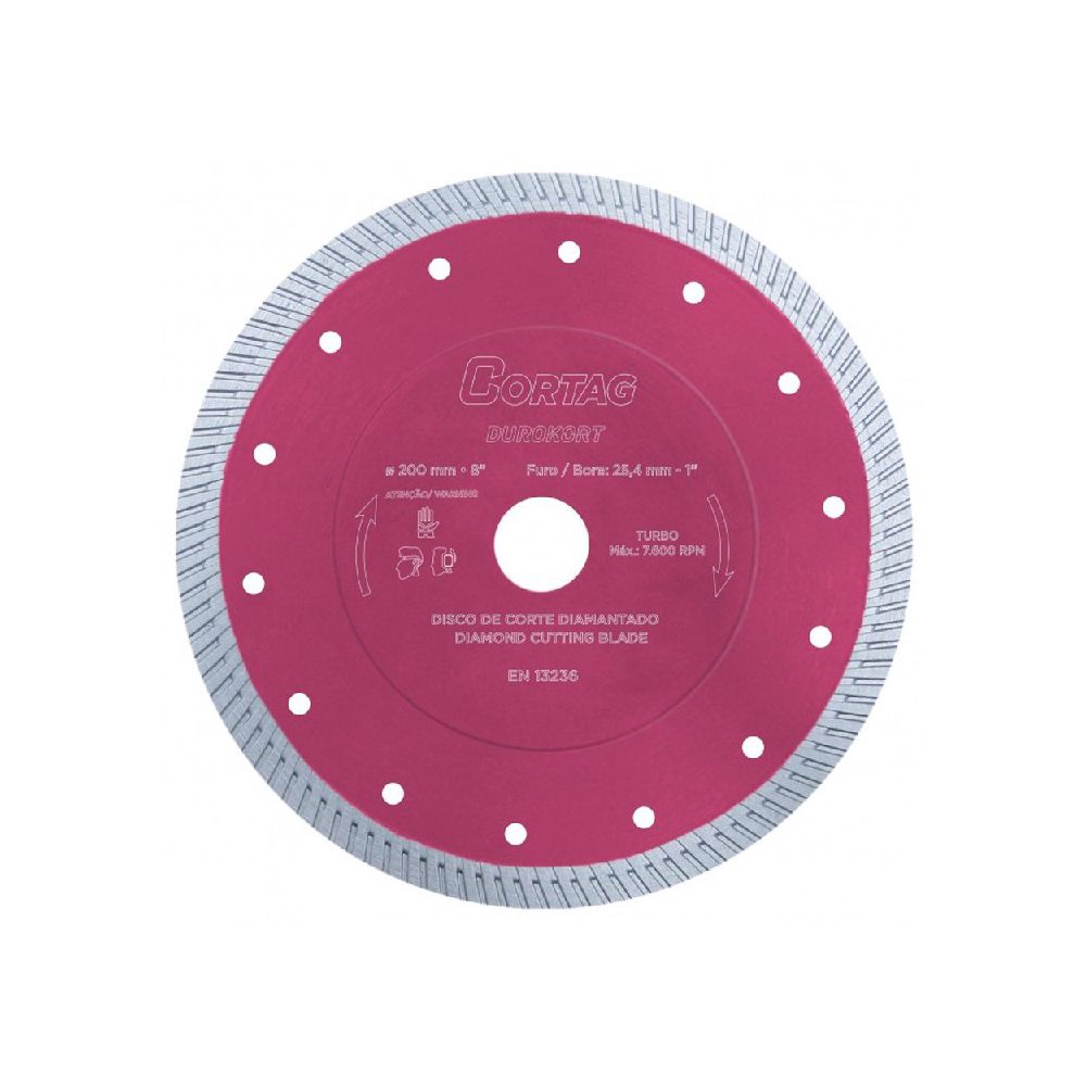 Disco Diamantado Durokort 200mm - Cortag - Ritec Máquinas e Ferramentas
